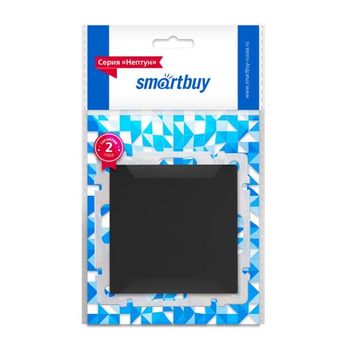 Купить Выключатель проходной Smartbuy Нептун без рамки черный по низкой цене