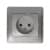 Купить Розетка Schneider Electric Глосса с заземлением без рамки платина по низкой цене