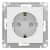 Купить Розетка Schneider Electric Атлас Дизайн с заземлением со шторками без рамки белая по низкой цене