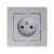 Купить Розетка Schneider Electric Атлас Дизайн без заземления без рамки алюминий по низкой цене