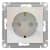Купить Розетка Schneider Electric Атлас Дизайн с заземлением со шторками без рамки жемчуг по низкой цене