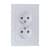 Купить Розетка двойная Schneider Electric Атлас Дизайн без заземления с рамкой жемчуг по низкой цене