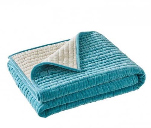 Купить Покрывало Blanc des Vosges Tibet Celadon, велюр по низкой цене