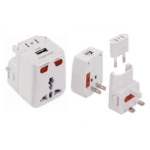 Купить Адаптер дорожный 5 в 1 с USB TDM Electric по низкой цене