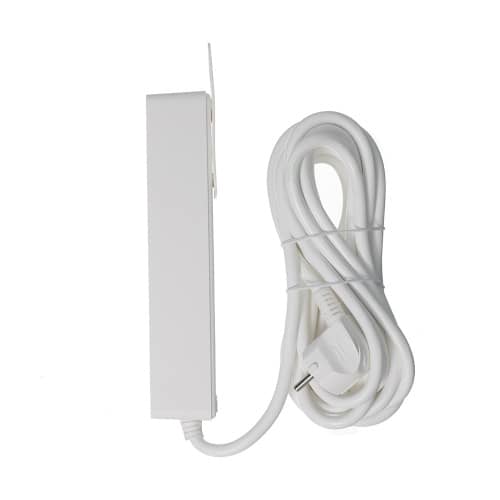 Купить Удлинитель Schneider Electric 3 гнезда с заземлением 5 м белый по низкой цене