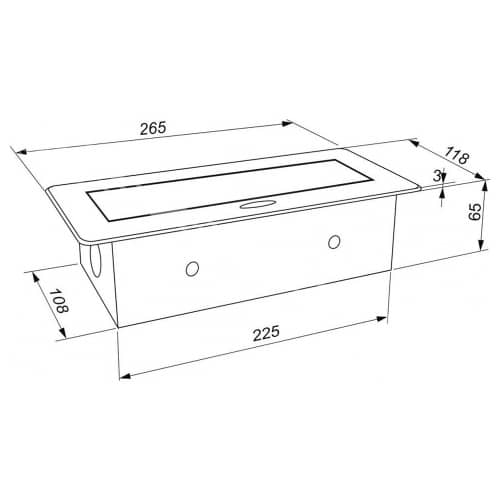 Купить Блок розеток выдвижной GLS 2 розетки + 2 USB с кабелем 2 метра горизонтальный по низкой цене