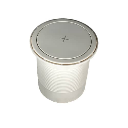 Купить Блок розеток выдвижной GLS 4 гнезда + 2 USB + беспроводная зарядка белый 2 м по низкой цене