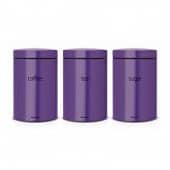Купить Набор контейнеров Brabantia для сыпучих продуктов, фиолетовый 3 шт 1,4 л по низкой цене