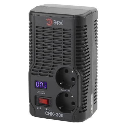 Купить Стабилизатор Эра СНК-300 настольный/настенный 0,3 кВА по низкой цене