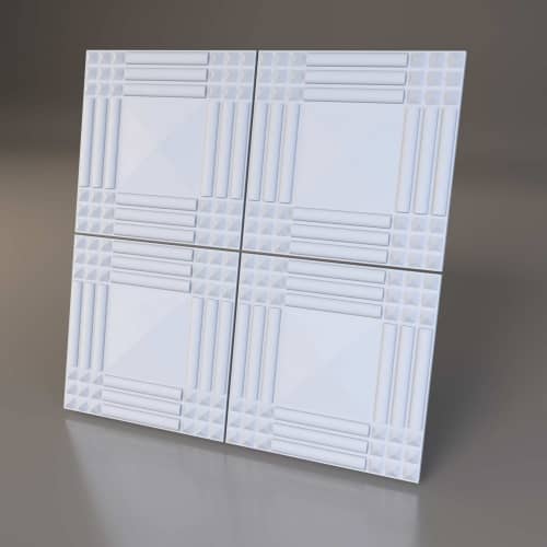 3D панель стеновая Relieffo Shield 025 из пенополиуретана 600x600x30 мм
