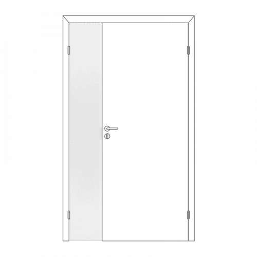 Купить Дверное полотно Olovi М3х21, ответная часть, глухое, белое, крашеное, 335х40х2040 мм по низкой цене