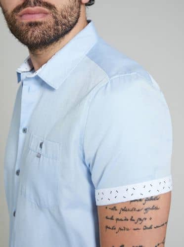 Купить Рубашка Piazza Italia con taschino голубая по низкой цене