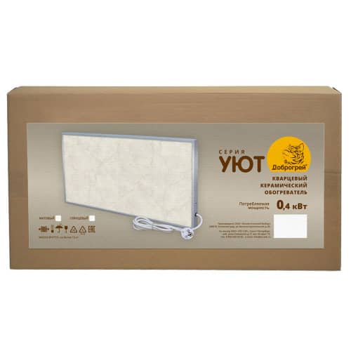 Купить Обогреватель Доброгрей УЮТ кварцевый 0,4 кВт 40 мм по низкой цене