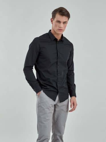 Купить Рубашка Piazza Italia чёрная по низкой цене