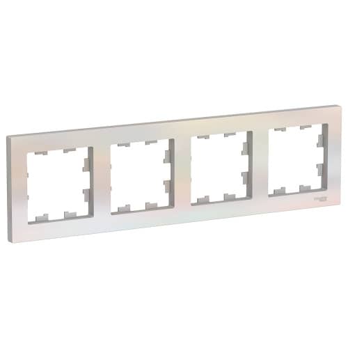 Купить Рамка Schneider Electric Атлас Дизайн 4 поста жемчуг по низкой цене