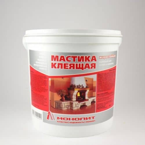 Купить Мастика МОНОЛИТ универсальная, клеящая, жаростойкая 9 кг по низкой цене