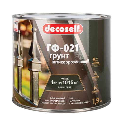 Купить Грунт Pufas ГФ-021 Decoself серый, 1,9 кг по низкой цене