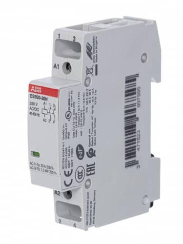 Купить Контактор ESB20-20N-06 модульный (20А АС-1 2НО) катушка 230В AC/DC ABB 1SBE121111R0620 по низкой цене