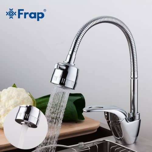 Купить Смеситель FRAP F4303 на кухню гибкий излив на гайке 40 мм по низкой цене