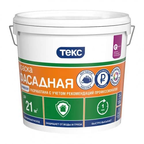 Купить Краска ТЕКС Универсал в/д фасадная 1,8 л по низкой цене