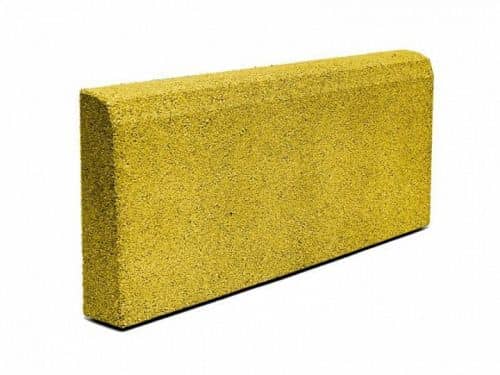 Купить Бордюр Крошка КМВ резиновый жёлтый 500х210х50 мм по низкой цене