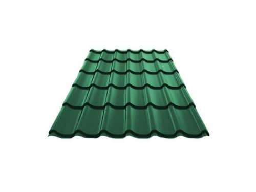 Купить Металлочерепица Супермонтеррей RAL 6002 Зеленый лист, матовая, 0,4х1100 мм по низкой цене