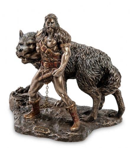 Купить Статуэтка Veronese WS-921 "Тюр - бог воинской храбрости и Враг богов - Фенрир" по низкой цене