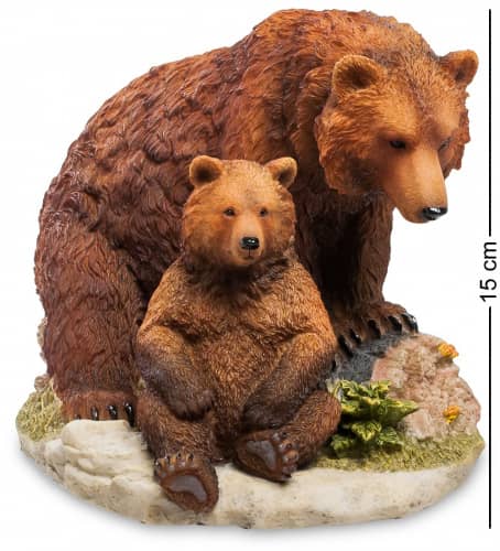Купить Статуэтка Veronese Бурый медведь с детенышем WS-776 по низкой цене