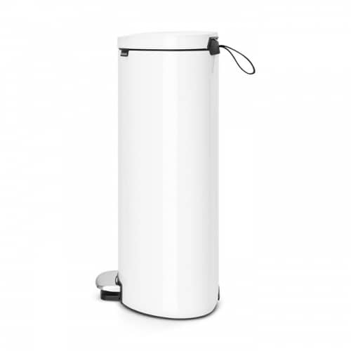 Купить Бак Brabantia FlatBack+ мусорный, белый, 30 л по низкой цене