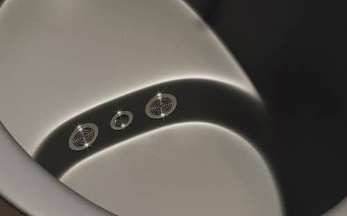 Купить Ванна Viva Lusso True Ofuro Mini каменная, с подогревом воды, черная по низкой цене