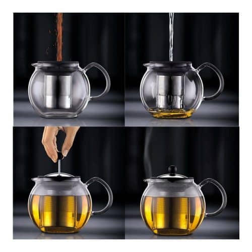 Купить Чайник Bodum Assam заварочный с прессом хром 0,5 л по низкой цене