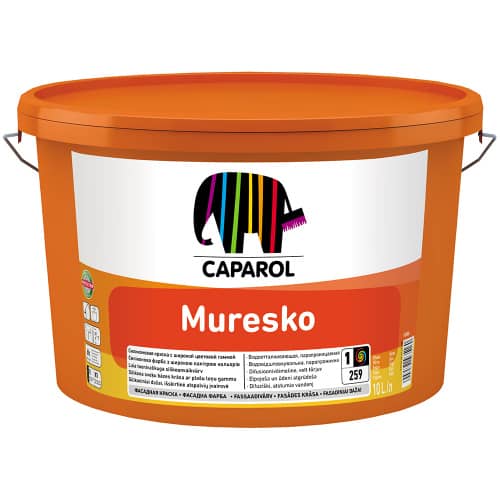 Купить Краска фасадная CAPAROL Muresko база 1 силиконовая белая 10 л по низкой цене