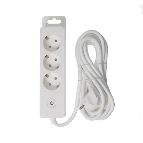Купить Удлинитель Schneider Electric 3 гнезда с заземлением 5 м белый по низкой цене
