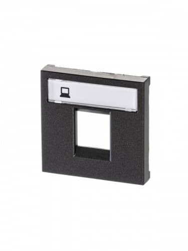 Купить Накладка для 1-го суппорта/разъема типа 2017... и/или 2018... 2 мод. Zenit антрацит ABB 2CLA221810N1801 по низкой цене