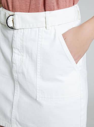 Купить Юбка Piazza Italia джинсовая, белая по низкой цене