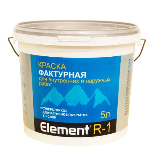 Купить Краска фактурная матовая Element R-1 5 л по низкой цене