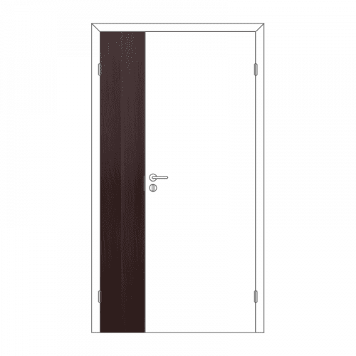 Купить Дверное полотно Olovi, глухое, ответная часть, венге, 300x2000 мм, с/ф по низкой цене