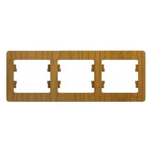 Купить Рамка Schneider Electric Глосса 3 поста горизонтальная дуб по низкой цене