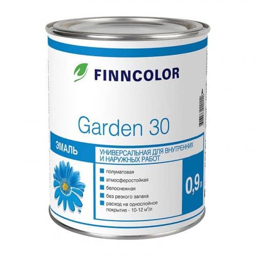 Купить Эмаль Finncolor Garden 30 C полуматовая 0,9 л по низкой цене