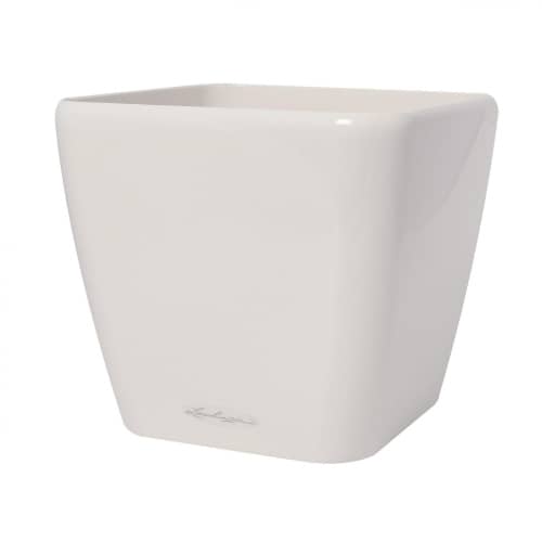 Купить Кашпо Lechuza Quadro white high gloss 43x43x40 см по низкой цене