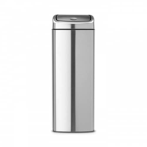 Купить Бак Brabantia Touch Bin New мусорный, прямоугольный, стальной матовый, FPP, 25 л по низкой цене