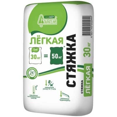 Купить Стяжка Старатели Эколайт пола легкая 30 кг по низкой цене