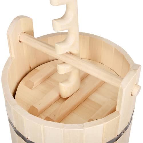 Купить Деревянная кадка для солений 30 л с замком и гнётом по низкой цене