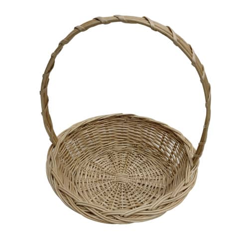 Купить Корзина плетеная круглая с ручками 28x8/29 см по низкой цене