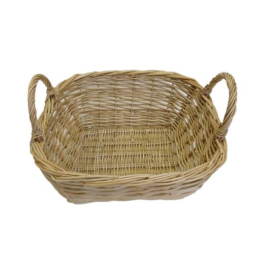 Купить Корзина плетеная Ушат квадратная 31x31x12/14 см по низкой цене