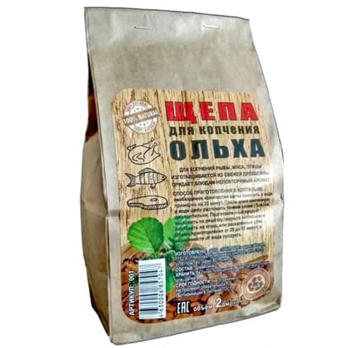 Купить Щепа для копчения «ОЛЬХА» 400-450 г по низкой цене