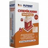 Купить Раствор Plitonit Суперкамин Термокладка термостойкий красный 20 кг по низкой цене