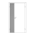 Купить Дверное полотно Olovi М3х21, ответная часть, глухое, серое, крашеное, 335х40х2040 мм по низкой цене