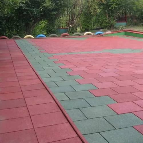 Купить Плитка резиновая 50х50х3 см красная по низкой цене