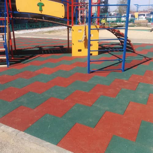 Купить Плитка резиновая 50х50х3 см красная по низкой цене